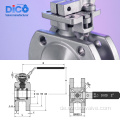 ISO5211 Pad Ball Valve-1-PC Wafer Flansch